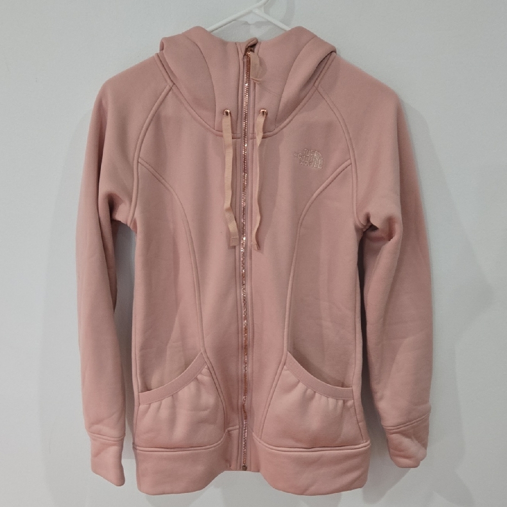 The North Face Sz XS Women's Light Pink Full-Zip Hoodie